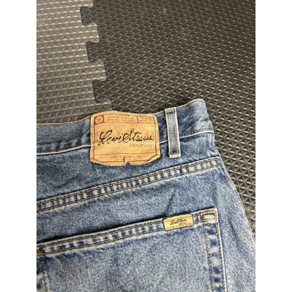 Levi Strauss Signature Men's Relaxed Fit Denim Jean Shorts Size 44 Blue